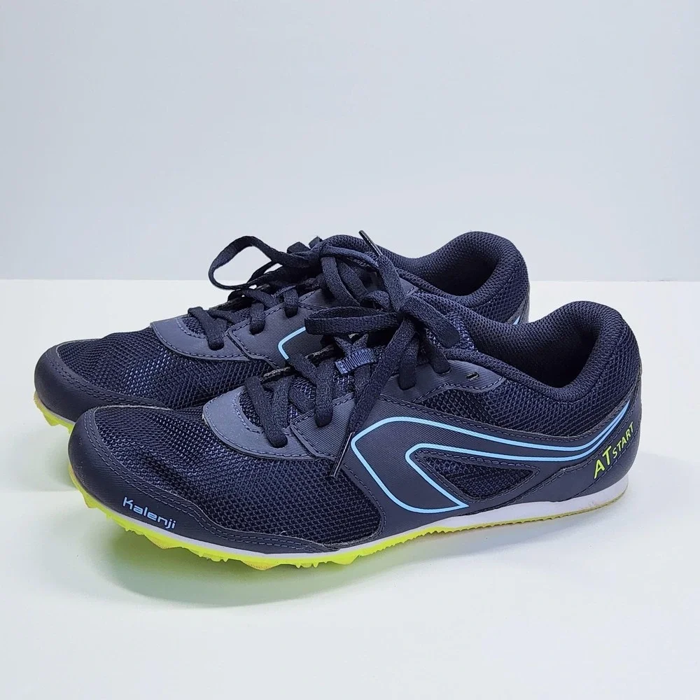 Kalenji AT Start Shoes Womens Size 8 Navy Track Spikes Racing Athletic